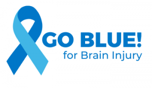 BIANYS Go Blue! for Brain Injury Logo for Brain Injury Awareness Month